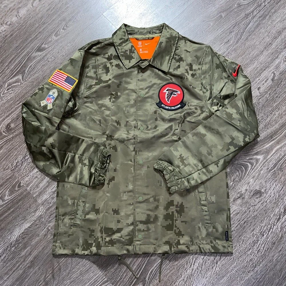 Nike Atlanta Falcons Salute to Service Sideline Full-Snap Jacket L AT7773-222